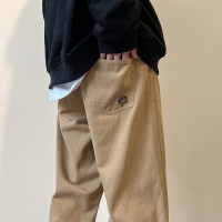 cityboy褲子設計感高級感刺繡工裝褲美式高街男藝野系寬鬆闊腿褲