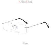 Очки для чтения с защитой от синего света для мужчин и женщин, димондовая резка, очки без оправы, пресбиопические очки от усталости и дальнозоркости, + 1,5