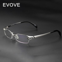 Мужские очки в титановой оправе Evove, большие очки, мужские очки по рецепту, с Anti Blue Myopia, фотохромные-150, 200, 250