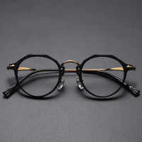 Очки в титановой оправе для мужчин и женщин, ультралегкие круглые Рецептурные очки ручной работы в японском стиле, очки для близорукости