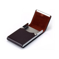 Горячая Распродажа многофункциональные карточки из нержавеющей стали, простой контейнер для хранения сигарет, искусственная кожа, аксессуары для курения