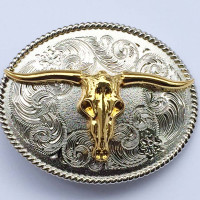 Овальная металлическая пряжка золотистая и серебристая пряжка Texas Longhorns