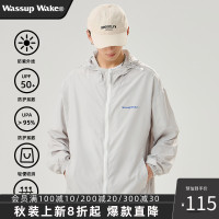 wassup wake潮牌防曬衣男夏季冰絲薄款情侶抗UV戶外透氣外套