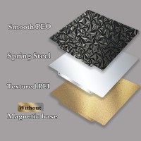 180 PEI Строительная пластина PEO PEI лист 180x180 PEI Магнитная текстура кровати Гладкий пружинный стальной лист для 3D-принтера Kingroon KP3 KP3S