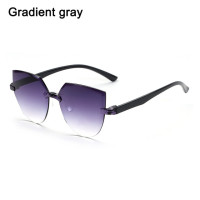 Солнцезащитные очки «кошачий глаз» женские, металлические модные солнечные очки без оправы, с защитой UV400, 1 шт.