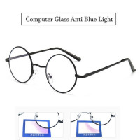 Очки компьютерные в металлической оправе, винтажные, с защитой от синего света