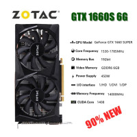 Бывшая в употреблении видеокарта ZOTAC GTX 1660Ti 6 ГБ 1660 супер игровая Видеокарта GTX 1660 Ti 6G GDDR6 бит графическая карта