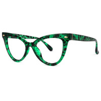 Стильные оправы для очков светильник для женщин, модные очки кошачий глаз, Женские винтажные прозрачные оптические очки с заклепками