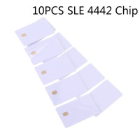 Высокое качество, 10 шт., чип SLE 4442 с магнитной полосой Hico, контактная плата IC 2 в 1, чистые ПВХ IC карты