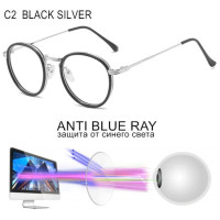 Очки для близорукости, с диоптриями от-0,5 до-10, для мужчин и женщин, с круглой оправой, с блокировкой синего света или фотохромными линзами, F022