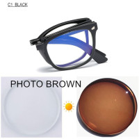 складной Очки для близорукости -0,5 to -10, для мужчин и женщин, с защита от синего света или фотохромными элегантными рецептурными очками для близорукости настраиваемый астигматизма F212