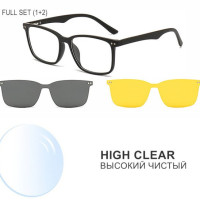 TR90 Очки для близорукости по рецепту от -0,5 до -10 с магнитным зажимом для солнцезащитных очков для мужчин и женщин, близорукий астигматизм, настраиваемый F063