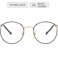 Очки для близорукости для мужчин и женщин, фотохромные Рецептурные очки с круглой оправой из сплава, от-0,5 до-10, F032