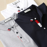 商場同步398！帆船刺繡春夏時尚撞色門襟休閒簡約短袖polo衫男T恤