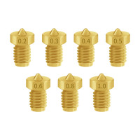 Детали для 3D-принтера, латунная сопла TT3D, сопло M6, резьба 0,2-0,8 мм для 1,75 мм PLA ABS нити, J-head Hotend, детали экструдера