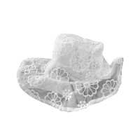 Летняя Детская кружевная уличная пляжная кепка в стиле принцессы для девочек, шляпка с цветком, дышащая шляпа от солнца