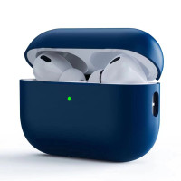 Ультратонкий силиконовый чехол NAM для наушников  Apple AirPods Pro 2 / кейс футляр для Apple AirPods Pro (2nd generation)  аирподс про2 , синий