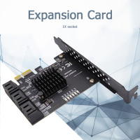 Плата расширения с 6 портами SATA III PCIe, 6 Гбит/с, SATA 3,0 на PCI-E 1X, Карта контроллера, PCI Express, адаптер, конвертер с кронштейном