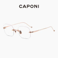 Женские очки без оправы CAPONI, очки из чистого титана, модные трендовые фотохромные компьютерные очки синего цвета с фильтром BF31429