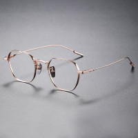 Оправа для очков из чистого титана, мужские японские квадратные многоугольные очки ручной работы по рецепту для женщин и мужчин, очки для чтения при близорукости, новинка 2023