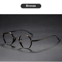 Очки в титановой оправе ручной работы для мужчин и женщин, маленькие японские Рецептурные очки для близорукости, для чтения с синим светом, KMN152