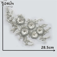 Модный жемчужный кружевной воротник из АБС-пластика, вышивка, изысканное кружевное декольте «сделай сам» с блестками, трехмерное цветочное украшение, одежда