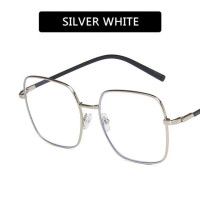 Очки в большой оправе с защитой от синего света для мужчин и женщин, модные Универсальные Металлические плоские солнцезащитные, повседневный аксессуар для защиты глаз