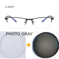 SWOKENCE очки для близорукости от-0.5 до-10 женские мужские Фотохромные защита от синего света полурама очки с диоптриями минус для астигматизма F040