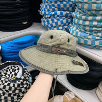 Японская мытая шляпа рыбака Женская кепка для кемпинга рыбалки альпинизма Солнцезащитная шляпа летняя уличная Солнцезащитная ковбойская шляпа в западном стиле