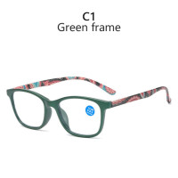 Модные Винтажные Очки для чтения с защитой от синего света, женские очки для чтения с цветочным принтом, компьютерные очки для дальнозоркости