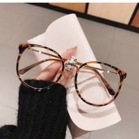 Очки с защитой от сисветильник, оверсайз круглые леопардовые очки для женщин и мужчин, Модные металлические очки для дальнозоркости, оптические очки для чтения + 1,75