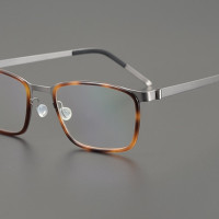 Дания брендовый дизайн очков титановая оправа для очков безвинтовая оправа для очков для чтения мужские очки по рецепту при близорукости 9711