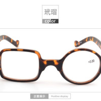 Ассиметричные круглые и квадратные очки для чтения в стиле ретро с леопардовым принтом для мужчин и женщин, очки для дальнозоркости и дальнозоркости для пожилых людей