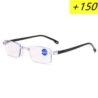 Ультралегкие очки для чтения без оправы, с защитой от синего света, компьютерные очки для дальнозоркости + 1,0-+ 4,0