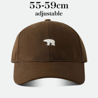 Большая Бейсболка унисекс, повседневная однотонная Кепка с рисунком белого медведя, для мужчин и женщин, Пляжная шапка
