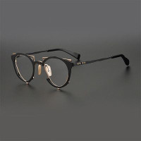 Новинка 55657, необычные очки оправы из чистого титана, модные брендовые дизайнерские высококачественные металлические очки ручной работы по индивидуальному заказу
