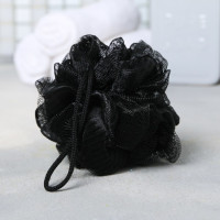 Мочалка-шар массажная для тела Kuber, стиль Мечта / для дома и дачи / Для бани и сауны / цвет черный (12x12x12 см)