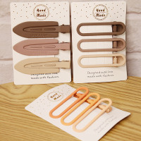 渐变色简约2023网红新款刘海碎发一字夹奶茶色后脑勺夹子头饰批发