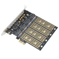 Адаптер Pcie-NVME PCI-E M.2, плата расширения B Key M2 M.2 4 порта NGFF SATA SSD, 1 шт.