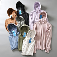 外貿原單UPF50+嬌下同款夏季薄款連帽休閒防曬服皮膚衣女款防曬衣