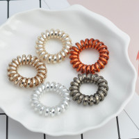 韩版电话线发圈 珠光超亮护发防滑头绳橡皮筋发饰发绳扎头发皮筋