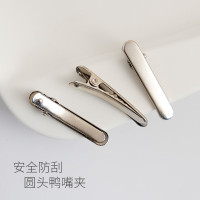 圆头鸭嘴夹椭圆形发夹DIY发饰配件儿童安全防刮发夹小号3.5cm