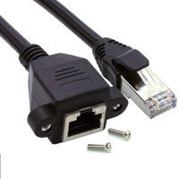 8Pin RJ45 кабель штекер-гнездо винтовое крепление для панели разъем Ethernet LAN Сетевой удлинитель 8-контактный Удлинительный кабель