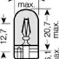 OSRAM 2820 Лампа 12V W2W 2W W2,1x9,5d OSRAM ORIGINAL LINE 1 шт. картон 2820