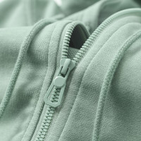 清新奶綠色！薄荷綠寬鬆連帽拉鍊衛衣男淺綠色寬鬆情侶開衫外套女