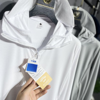 UPF50+~YKK客供拉鍊！夏季男士四面彈純色時尚連帽防曬衣夾克衫潮