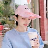 网红风扇帽子usb充电带风扇的防晒太阳帽学生成人3档风旅游帽厂家