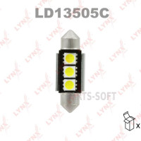 LYNXAUTO LD13505C Лампа светодиодная 12V C5W 5W SV8,5 7000K LYNXauto CANBUS 1 шт. картон T11X35mm LD13505C