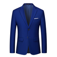 Новинка 2023, модный мужской повседневный деловой костюм, мужской блейзер на одной пуговице, куртка, пальто, 10 цветов