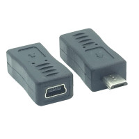 2 шт./партия, переходник с Micro USB на Mini 5pin Female